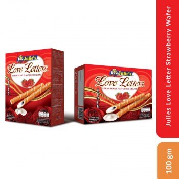 Julie's Love Letter Strawberry Wafer 100 gm